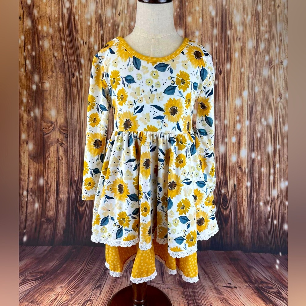 Mini Boho Sunflower Dress